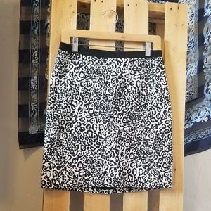 Ann Taylor Leopard Print Pencil Skirt